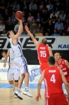 Petteri Koponen heitt&Atilde;&curren;&Atilde;&curren; 5.9.2012 ottelussa Suomi - Puola
